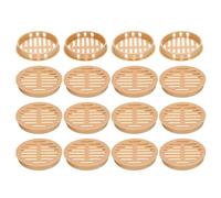 sourcing map 20Pcs 60mm/2.4in Air Vents Circular Soffit Vents, Orange Plastic Soffit Vent Cover for Bathroom Home, Office, Kitchen, Cabinet, Wardrobe