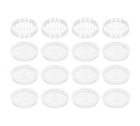 sourcing map 20Pcs 60mm/2.4in Air Vents Circular Soffit Vents, White Plastic Soffit Vent Cover for Bathroom Home, Office, Kitchen, Cabinet, Wardrobe