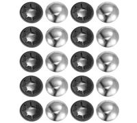 Sourcing Map 20PCS 65Mn Steel Push Nut Caps 0.63 Inch Axle for Hand Trucks, Lawn Wagons, and Rolling Bins, M16 x 35mm