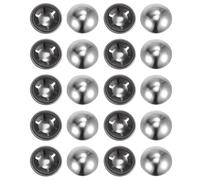 sourcing map 20PCS 65Mn Steel Push on Push Nut Caps 0.39 Inch Axle Push Nut Fastener for Hand Trucks, Lawn Wagons, and Rolling Bins, M10 x 19.5mm