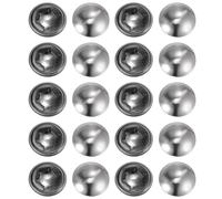 sourcing map 20PCS 65Mn Steel Push on Push Nut Caps 0.47 Inch Axle Push Nut Fastener for Hand Trucks, Lawn Wagons, and Rolling Bins, M12 x 26mm