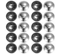 sourcing map 20PCS 65Mn Steel Push on Push Nut Caps 0.79 Inch Axle Push Nut Fastener for Hand Trucks, Lawn Wagons, and Rolling Bins, M20 x 42mm