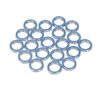 sourcing map 20pcs 6701-2RS Miniature Deep Groove Ball Bearings 12x18x4mm Double Sealed Bearings (Blue) for Electric Motor, Home Appliances, Machinery, P6 (ABEC 3)