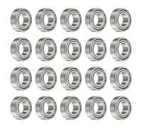 sourcing map 20Pcs 688ZZ Deep Ball Bearings 8x16x5mm High Carbon Steel Double Sealed Bearings for Electric Motor, Home Appliances, Garden Machinery, Silver Tone