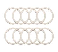 sourcing map 20Pcs 6cm Natural Wood Rings, 2.6mm Thick Unfinished Wooden Loop Circle Ring, Flat Round Ornaments Wood Slices for Wreath Frame, DIY Craft Projects, Painting, Home Decor