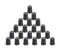 sourcing map 20Pcs 6mm / 0.24" Shaft Hole Knob Guitar Amplifier Push on Fit Knobs, Potentiometer Control Purple for Volume Tone Control, Guitar Bass Parts, Chrome