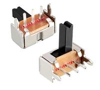 sourcing map 20Pcs 6mm Horizontal Slide Switch SPDT 1P2T 3 Terminals PCB Panel Latching