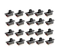 sourcing map 20Pcs 6mm Vertical Slide Switch DPDT 2P2T 6 Terminals PCB Panel Latching