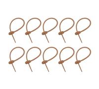 sourcing map 20Pcs 7" Silicone Cable Ties, Reusable Zip Ties Strips Twist Tie, Cable Cord Wraps Management Organizer for Home Office Kitchen Food Bag, Coffee
