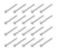 sourcing map 20Pcs #8-32 x 1-3/4" Torx Security Machine Screws, 304 Stainless Steel Button Head Screws Bolt Tamper Resistant for Anti-Theft Tamper Proof, Silver