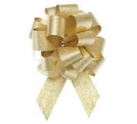 sourcing map 20pcs 8" Glitter Car Large Pull Bow Gift Wrapping Bows for Christmas Flower Presents Birthday Wedding Car, Gold