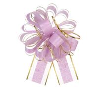 sourcing map 20pcs 8 Inch Large Pull Bow Gift Wrapping Bows Ribbon Organza Light Purple for Wedding Baskets Presents Christmas Valentine's Day Party