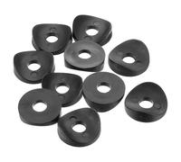 sourcing map 20Pcs 8 x 25 x 3mm Plastic Round Washers, Spring Deck Washers, Concave Washer Spacer Hardware Machine Fastener for Secure Fixing and Assembly, Black