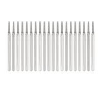 sourcing map 20pcs 80 Grits Diamond Hole Saw Cylindrical Head Grinding Drill Bits 1.3mm Cylinder Head Carving Drilling Hole Tools with 2.35mm(3/32") Shank for Gems Glass Agate Jade Emerald