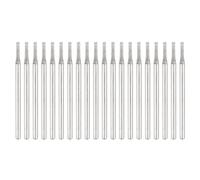 sourcing map 20pcs 80 Grits Diamond Hole Saw Cylindrical Head Grinding Drill Bits 1.4mm Cylinder Head Carving Drilling Hole Tools with 2.35mm(3/32") Shank for Gems Glass Agate Jade Emerald