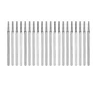 sourcing map 20pcs 80 Grits Diamond Hole Saw Cylindrical Head Grinding Drill Bits 1.6mm Cylinder Head Carving Drilling Hole Tools with 2.35mm(3/32") Shank for Gems Glass Agate Jade Emerald