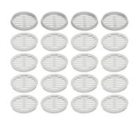 sourcing map 20Pcs 80mm/3.1in Air Vents Circular Soffit Vents, Grey Plastic Soffit Vent Cover for Cabinet, Wardrobe