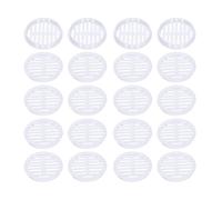 sourcing map 20Pcs 80mm/3.1in Air Vents Circular Soffit Vents, White Plastic Soffit Vent Cover for Cabinet, Wardrobe