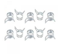 sourcing map 20pcs 8mm Spring Band Type Action Fuel/Silicone Vacuum Hose Pipe Clamp Low Pressure Air Clip Clamp, Zinc Plated
