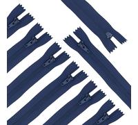 sourcing map 20Pcs 9.3" Nylon Coil Zippers, #3 Closed End Separating Jacket Zippers Bulk Frame Replacement for Tailor Sewing Bag Craft Accessories, Navy Blue