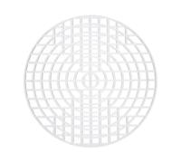 sourcing map 20pcs 9.7cm Plastic Mesh Canvas Sheet 5 Count Round Needlepoint Blank Canvas for Embroidery Knit Crochet Acrylic Yarn Crafting, White