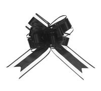 sourcing map 20pcs 9 Inch Extra Large Pull Bow Gift Wrapping Big Organza Bows Ribbon Black for Wedding Baskets Presents Christmas Party