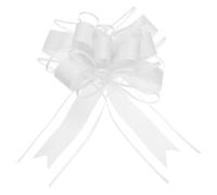sourcing map 20pcs 9 Inch Extra Large Pull Bow Gift Wrapping Big Organza Bows Ribbon White for Wedding Baskets Presents Christmas Party