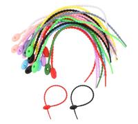 sourcing map 20Pcs 9" Silicone Cable Ties, Reusable Zip Ties Strips Twist Tie, Cable Cord Wraps Management Organizer for Home Office Kitchen Food Bag, Mixed Colors