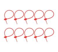 sourcing map 20Pcs 9" Silicone Cable Ties, Reusable Zip Ties Strips Twist Tie, Cable Cord Wraps Management Organizer for Home Office Kitchen Food Bag, Red