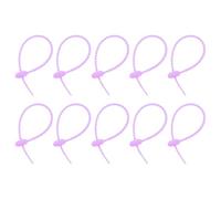 sourcing map 20Pcs 9" Silicone Cable Ties, Reusable Zip Ties Strips Twist Tie, Cable Cord Wraps Management Organizer for Home Office Kitchen Food Bag, Purple