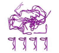 sourcing map 20pcs 90-Degree Angle RC Body Clips Bent Springy R Pins 20x1.2x9mm for All 1/8 1/10 1/12 Scale Model RC Car Crawler Truck,Shell Replacement Parts(Purple)