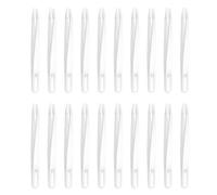 sourcing map 20Pcs 93305 Precision Plastic Tweezers Kit 121mm Anti-Static Flat Head Craft Tweezers Set White for Electronics Jewelry Making Laboratory Work DIY Repair Tool