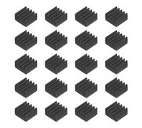 sourcing map 20Pcs 9x9x5mm Heatsink Aluminum Radiator Heat Sink Cooling with Fixed Sticker for Chip CPU, Power Transistor, FET, IC, Power Amplifier,Black