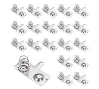 sourcing map 20Pcs AAA Battery Spring Metal Contact Plate 20.4 x 9mm Negative Positive Bipolar Conversion Nickeling Plate for Battery Holder and Electronic Toys, One Way