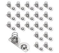 sourcing map 20Pcs AAA Battery Spring Metal Contact Plate 21 x 8mm Negative Positive Bipolar(inner circle) Conversion Nickeling Plate for Battery Holder and Electronic Toys, One Way