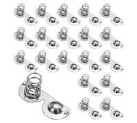 sourcing map 20Pcs AAA Battery Spring Metal Contact Plate 21 x 8mm Positive Negative Bipolar(inner circle) Conversion Nickeling Plate for Battery Holder and Electronic Toys