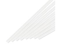 sourcing map 20pcs ABS Rectangle Rod, 2x4x250mm ABS Plastic Stick Solid Bar, White Plastic Rods Assortment Kit for DIY Architectural Model Building Making