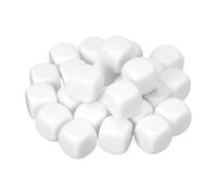 sourcing map 20Pcs Acrylic Blank Dice, 14mm/0.55" Acrylic Rounded Corner Six Sided Blank White Dice Blocks with Smoothed Surface for Board Games Party Fun