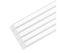 sourcing map 20pcs Acrylic Round Rods 5/16" x 8" Clear Acrylic Dowel Rods Sticks Plastic Sticks Strip for DIY Crafts Lighting Gardening Decoration - 8mm x 200mm