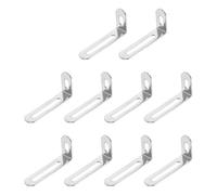 sourcing map 20Pcs Adjustable L-Shape Corner Brace, 23mmx52mmx12mm Silver | Metal Slotted,90 Degree,Right Angle Corner Shelf Bracket,Support Brace,for Wooden Furniture Cabinet