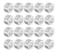 sourcing map 20pcs Aluminum Spacer 5mm Bore 10mm OD, 5mm Length Screw Standoff Bushing Plain Finish Round Spacer for M5 Screws Bolts and Rods
