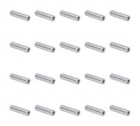 sourcing map 20pcs Aluminum Spacer 5mm Bore x 10mm OD x 40mm Length Screw Standoff Bushing Plain Finish Round Metal Spacer for M5 Screws Bolts and Rods