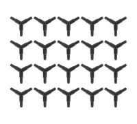 sourcing map 20Pcs Aquarium Air Valve Connector, 3 Way Plastic Inline Tubing Non-return Valves for 4x6mm ID Airline Tubing Fish Tank Pond Air Line, Black