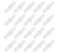sourcing map 20Pcs Aquarium Air Valve Connector, Plastic Inline Tubing Non-return Valves for 4mm ID Airline Tubing Fish Tank Pond Air Line, White
