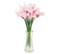 sourcing map 20pcs Artificial Calla Lily Fake Silk Flowers Bouquet Real Touch for Home Garden Wedding Party Decoration, Gradient Pink