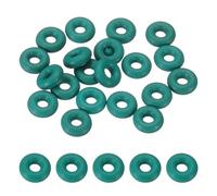 sourcing map 20Pcs AS568 AS-004 Fluorine Rubber O-Ring, 70A Durometer, 5/64" ID, 13/64" OD, 1/16" Width Sealing Gasket for Automotive Machine Pipe Valves, -20°C-230°, Green