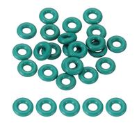 sourcing map 20Pcs AS568 AS-005 Fluorine Rubber O-Ring, 70A Durometer, 2.57mm ID, 6.13mm OD, 1.78mm Width Sealing Gasket for Automotive Machine Pipe Valves, -20℃-230℃, Green