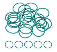 sourcing map 20Pcs AS568 AS-019 Fluorine Rubber O-Ring, 70A Durometer, 13/16" ID, 15/16" OD, 1/16" Width Sealing Gasket for Automotive Machine Pipe Valves, -20°C-230°, Green