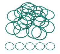 sourcing map 20Pcs AS568 AS-023 Fluorine Rubber O-Ring, 70A Durometer, 26.7mm ID, 30.26mm OD, 1.78mm Width Sealing Gasket for Automotive Machine Pipe Valves, -20℃-230℃, Green