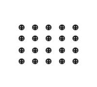 sourcing map 20pcs Beads 4mm Stainless Steel 1.8mm Hole Dia Bead for DIY Crafts, Black